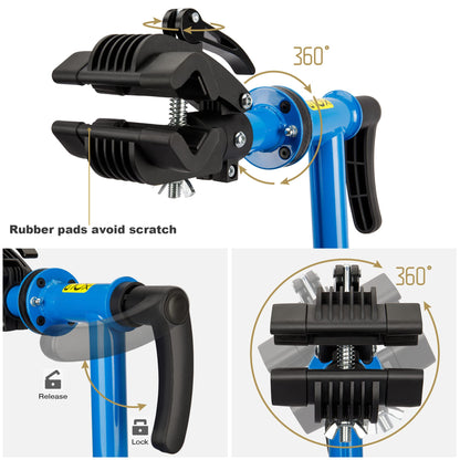 CXWXC Schwerlast Fahrradmontageständer 360° drehbar – Blau