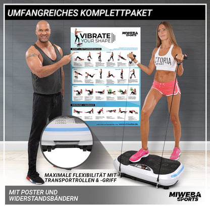 Miweba Sports Fitness 4D Wave Vibrationsplatte MV300 - Schwarz
