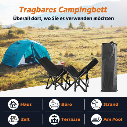 ATORPOK SHOP Campingbett Feldbett klappbar - Schwarz