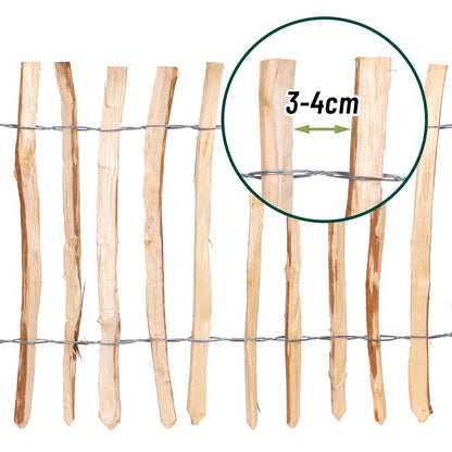 VOSS.garden Staketenzaun Haselnuss, 5 m, Höhe 60 cm, Gartenzaun