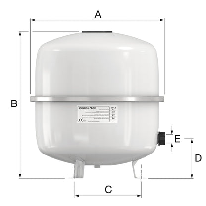Flamco Contraflex Ausdehnungsgefäss 35 Liter, 1,5/3 bar, weiss, 26333