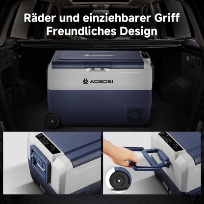 AAOBOSI Kompressor-Kühlbox 50 L Dual Zone mit App-Steuerung 12/24 V