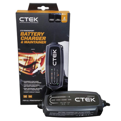 CTEK CT5 Powersport Batterieladegerät mit M8 Adapter – Schwarz