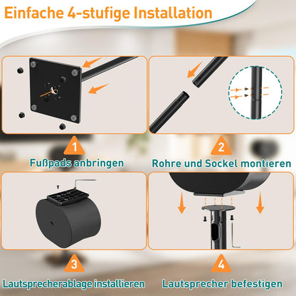 ELIVED EV5026 Bodenständer Sonos Era 300 - 80,7cm Schwarz Paar