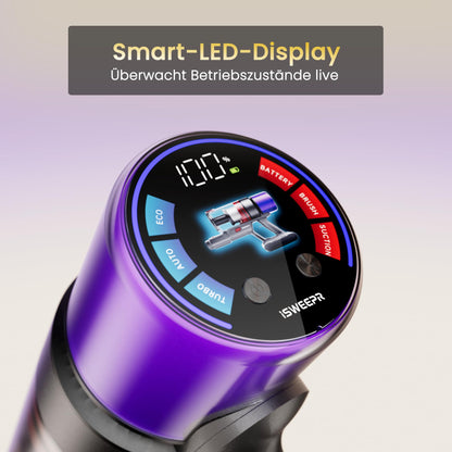 ISWEEPR X7 Akku-Staubsauger kabellos mit LED-Display, 600 W, 55 kPa