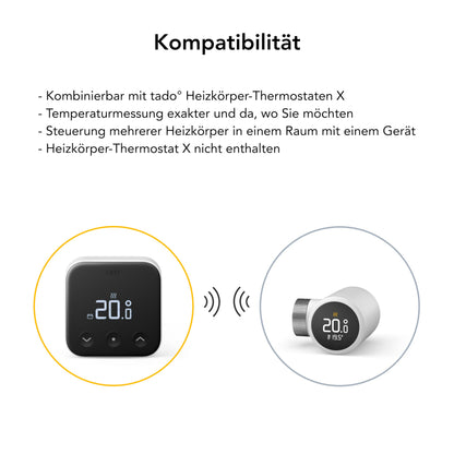 tado° Funk-Temperatursensor X – Smart Sensor für Heizungssteuerung