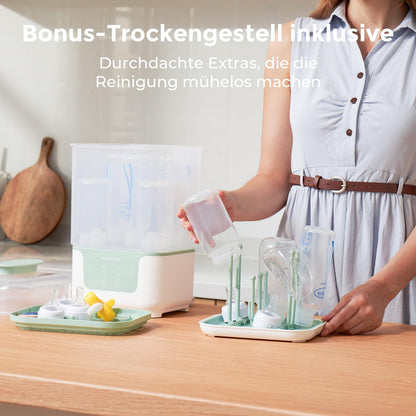 Momcozy Elektrischer Dampfsterilisator & Trockner für Babyflaschen