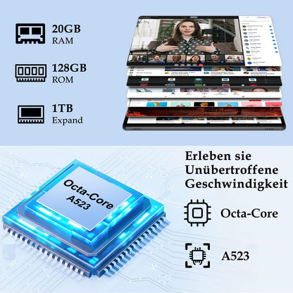 ZIOVO Kinder Tablet 10 Zoll Android 14 mit EVA Hülle - Rosa