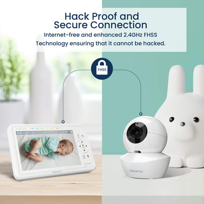 Babysense HDS2 Babyphone mit Kamera – 5 Zoll HD, Ohne WLAN