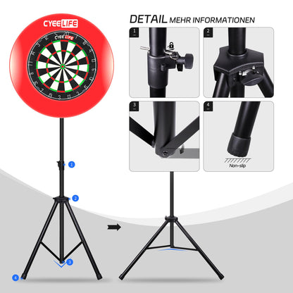 CyeeLife professioneller mobiler Dartständer für Dartscheiben