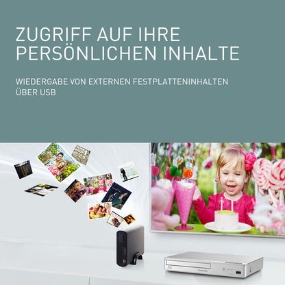 Panasonic DMP-BD84EG-S Smart Network Blu-ray/DVD-Player – Silber