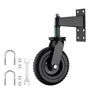 Wiltec Torrolle 360° Gummirad, Schiebetorrolle bis 275 kg aus pulverbeschichtetem Stahl