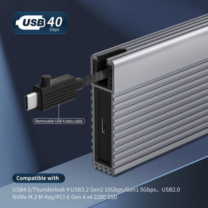 ZIKE Z666 M.2 NVMe SSD Gehäuse – 40Gbps USB4.0 Thunderbolt4