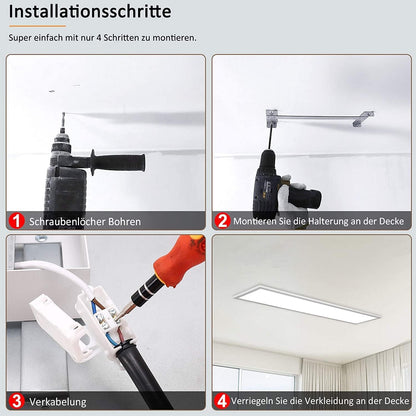 LED Deckenpanel Dimmbar 100x25 cm - Rechteck, Fernbedienung
