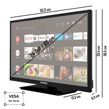 TELEFUNKEN XH24AN550MV 24 Zoll Android Smart TV 12V HD Ready