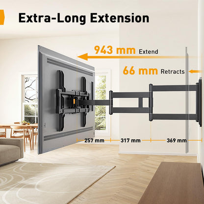 Perlegear TV Wandhalterung Langarm 943mm – 42-84 Zoll