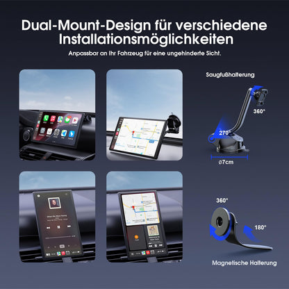 Avylet 9 Zoll Wireless Carplay Android Auto Display – Tragbar