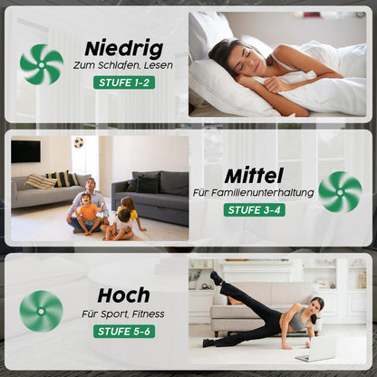 Airwit 48cm Deckenventilator mit Licht – Dimmbar, leise