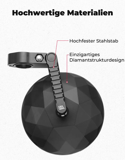KEMIMOTO Motorradspiegel E57 geprüft, Lenkerendenspiegel rund, 2 Stück