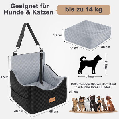 JOEJOY Hundeautositz Sitzerhöhung für kleine bis mittlere Hunde