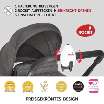 ROCKIT Kinderwagenschaukler Set RR-02x2, Einschlafhilfe mit USB-C