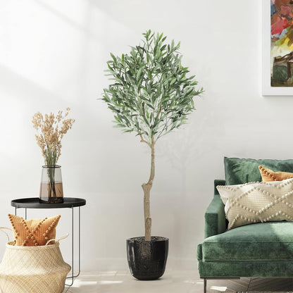 Oc'leaf Olivenbaum Künstlich im Topf Deko – 150cm