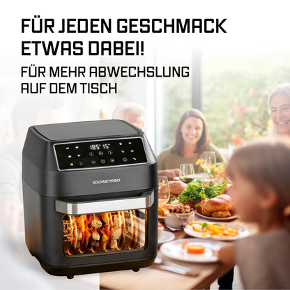 GOURMETmaxx Heissluftfritteuse 12 L Airfryer Minibackofen