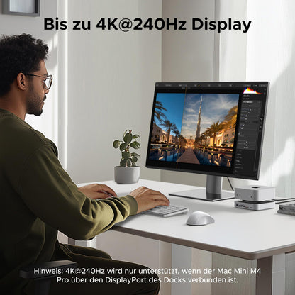 UGREEN Mac mini M4 Dock - DP 4K@240Hz, SSD & Dual-Monitor