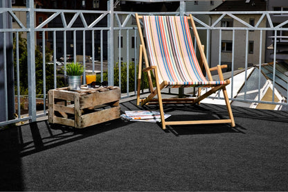 misento Kunstrasen Outdoor Teppich wetterfest Anthrazit 200 x 400 cm
