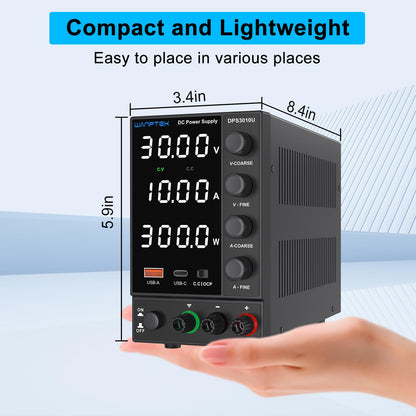 WANPTEK POWER DC Labornetzteil digital regelbar 30V 10A