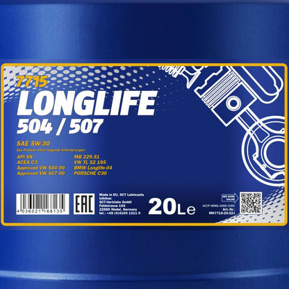 Mannol Longlife Motoröl 5W-30 20L - 504.00 507.00 LL-04