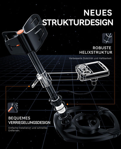 SUNPOW Profi Metalldetektor Set – DSP Chip, 30cm Spule