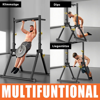 DH FitLife Power Tower Dip Station faltbar | Klimmzugstange bis 150 kg