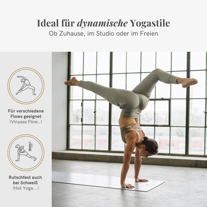 LOTUSCRAFTS Yogamatte Naturkautschuk rutschfest – Indigo Dust