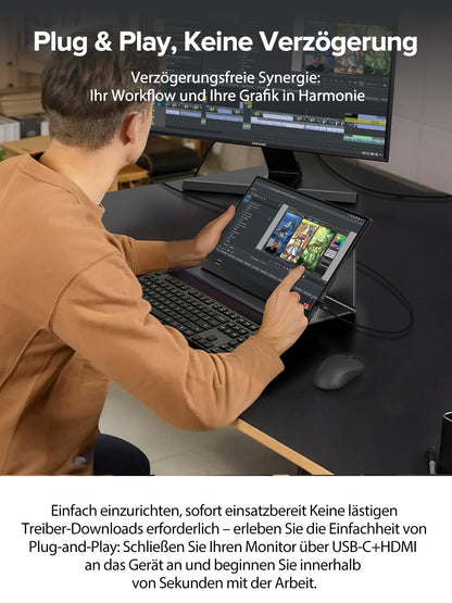 UPERFECT Tragbarer Touchscreen Monitor 15.6 Zoll Full HD