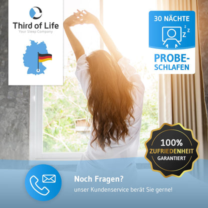 Third of Life AERO Topper 70x200 cm Memory Foam mit Mesh-Bezug