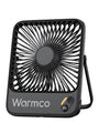 Warmco D3 Akku-Tischventilator 10000 mAh, leise, mit Digitalanzeige, flaches Gehäuse und faltbarer Ständer