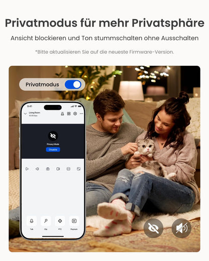 Reolink E1 Zoom 5MP PTZ WLAN Überwachungskamera Innen - Schwarz