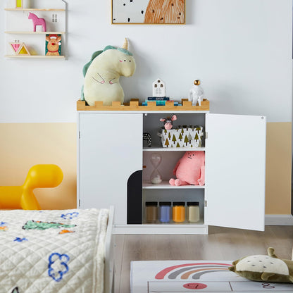 SoBuy KMB44-W Kinder Spielzeugregal & Kommode – Schlossdesign