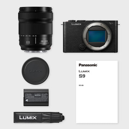 Panasonic Lumix DC-S9HE-K Spiegellose Vollformatkamera - Schwarz Kit 28-200mm