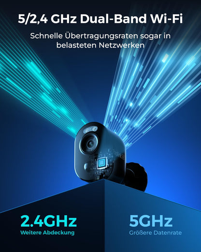 Reolink Argus 3 Ultra 4K Überwachungskamera Aussen mit Akku, Schwarz
