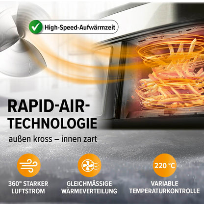 GOURMETmaxx Doppelkammer-Heissluftfritteuse - 2x 3.5L Edelstahl