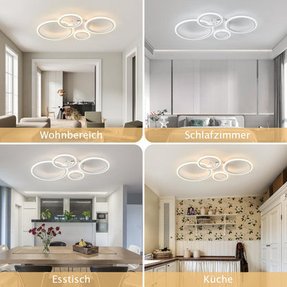 Tetipa LED Deckenleuchte Dimmbar – Farbwechsel, APP & Fernbedienung