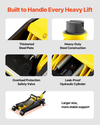VEVOR Hydraulischer Rangierwagenheber – 2,5 t Tragkraft