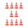 Relaxdays Warnkegel. 22 cm hohes, orange-weißes Verkehrshütchen zur temporären Absperrung und Markierung von Verkehrsflächen.