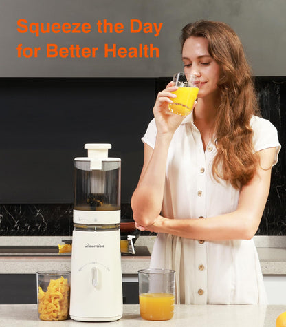 Zasmira Entsafter Slow Juicer – 120mm Einfüllschacht, Kein Vorschneiden