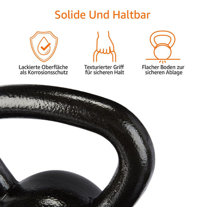 Amazon Basics Gusseisen Kugelhantel – 20 kg Schwarz