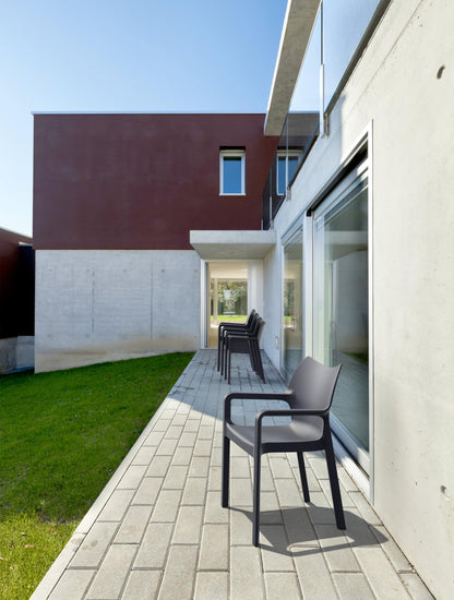 CLP Diva Gartenstuhl 2er-Set mit Armlehnen – Schwarz