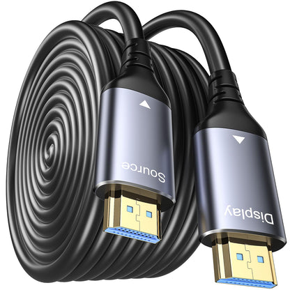 WTPGTI 8K HDMI Glasfaserkabel 15 m, HDMI 2.1 AOC 48 Gbit/s mit vergoldeten Steckern zur 8K-Signalübertragung
