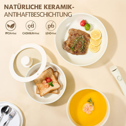 SwissCook Kochgeschirr-Set 16-tlg. – Antihaft Induktion abnehmbar